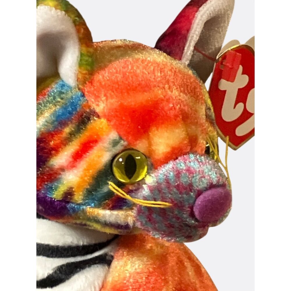 Ty Beanie Baby Kaleidoscope Tie-Dye Plush Cat Stuffed Animal 2000 Collectible 8 - Picture 6 of 13
